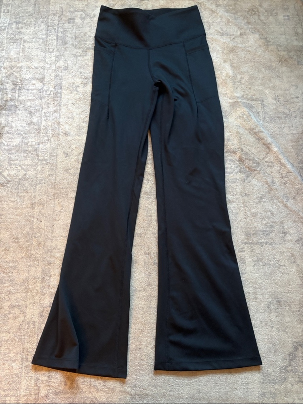 Jockey Black High-Waist Flare Active Pants